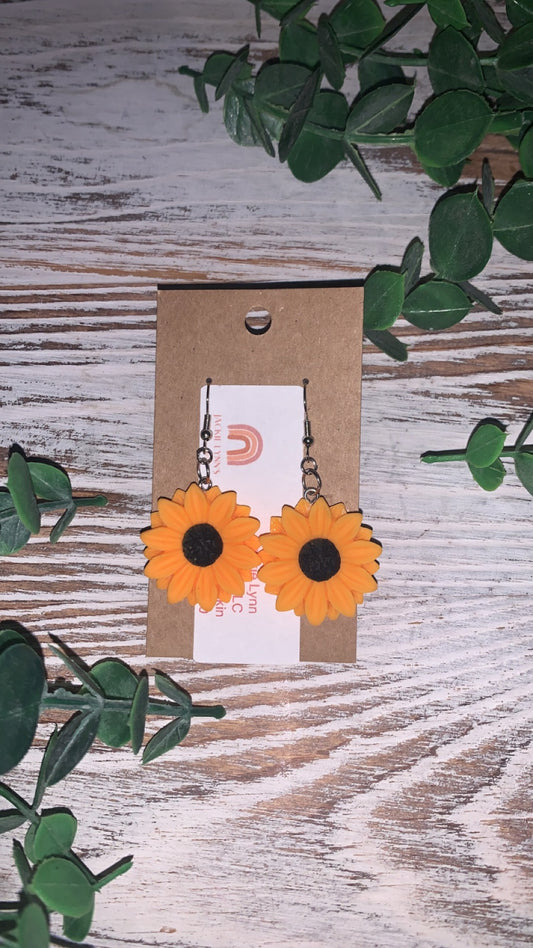 Sunflower Acrylic Earrings